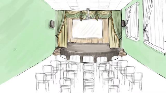 ДИЗАЙН ПРОЕКТ АКТОВОГО ЗАЛА ЛИЦЕЙ №9 смотреть онлайн