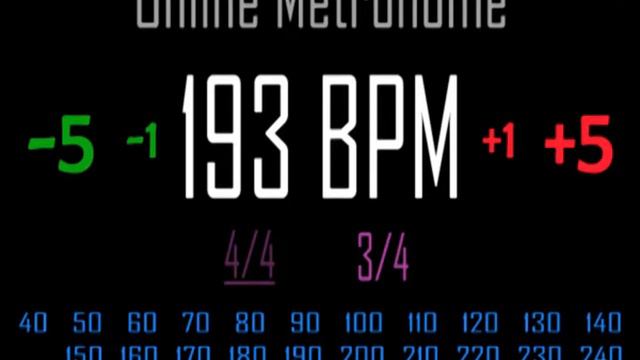 Metronomo Online - Online Metronome - 193 BPM 3/4 смотреть онлайн