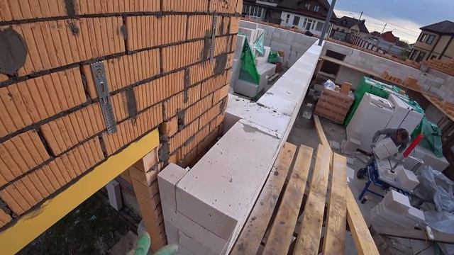 Монтаж ПЕРЕМЫЧЕК из ГАЗОБЕТОНА!ВСЕ сделано за ВАС!