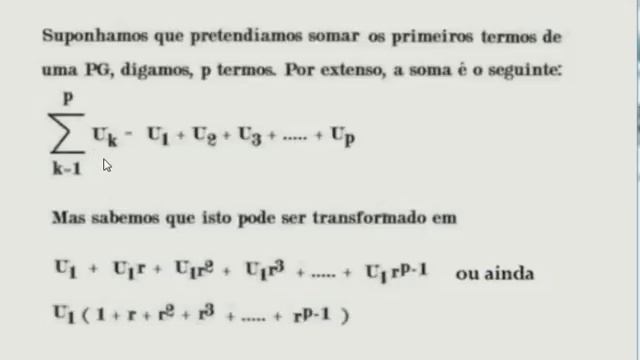 MATEMÁTICA - Soma de termos de uma Progressão Geométrica [repostagem] смотреть онлайн