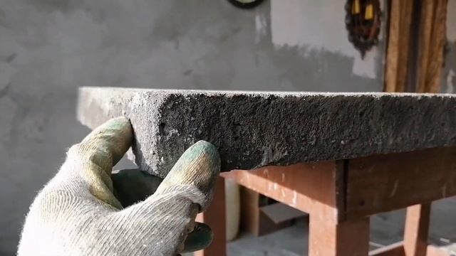 барная стойка своими руками, столешница из бетона