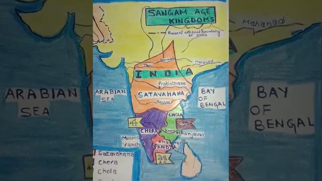 History #Map of SANGAM  AGE KINGDOMS #🌏