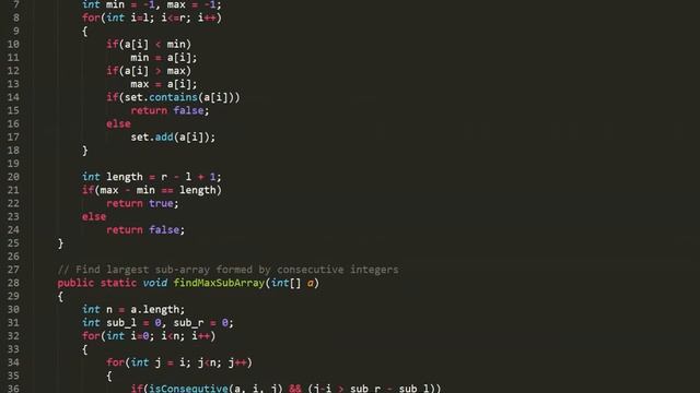 Find longest sub array formed by consecutive integers смотреть онлайн