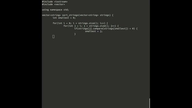Sorting Strings: Selection Sort