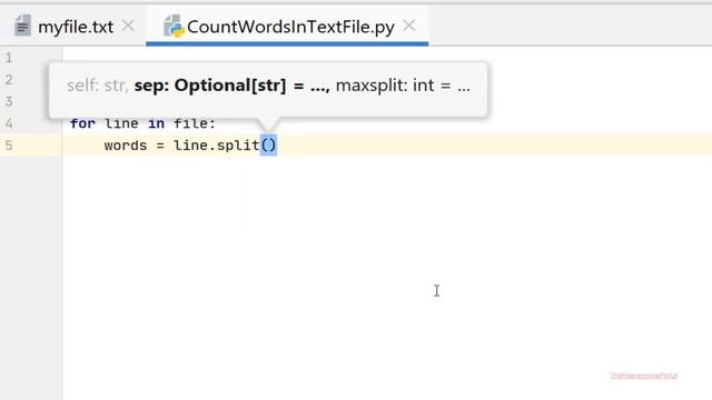 Python program to count number of words in a Text File