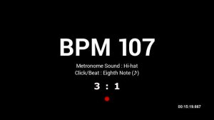 Metronome BPM 107 / Hi-hat / 8th