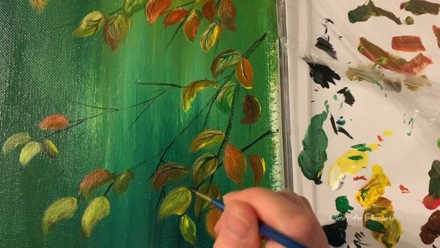 The Rain Day/Easy Acrylic Painting for Beginner/Step by Step/Painting Tutorials/ Painting ASMR