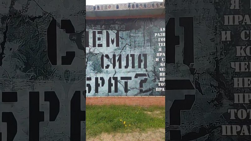 В чем сила брат? Баннер во дворе