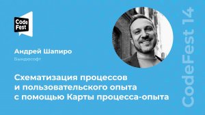 Codefest, Схематизация процессов и пользовательского опыта с помощью Карты процесса-опыта