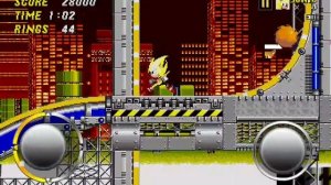 Sonic 2 Absolute On Android(But the usual thing is,THE TOUCH CONTROLS WORK!!!!!!!!!!!)Gameplay