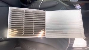 Ford Mustang Mach-E Cabin Air Filter Replacement. Original Cabin Filter W/25K Miles. Before & After