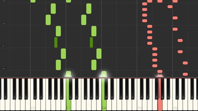 Twinkle Twinkle Little Star 12 Variations - Mozart Piano Tutorial Synthesia