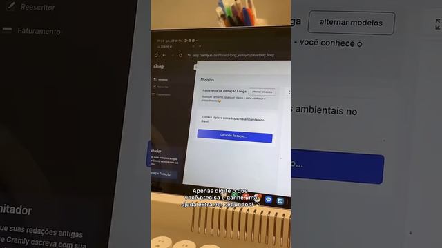 Você já conhece o Cramly? 😎💗 #cramlyai #inteligenciaartificial #essay #redacaoenem #redacao #nota10