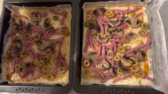 Домашняя пицца Пицца в духовке Pizza reception Нежная пицца Слоеное тесто Вкусная еда Пицца 15 мину