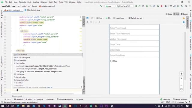 Android EditText RadioGroup and CheckBox - Android Application Development
