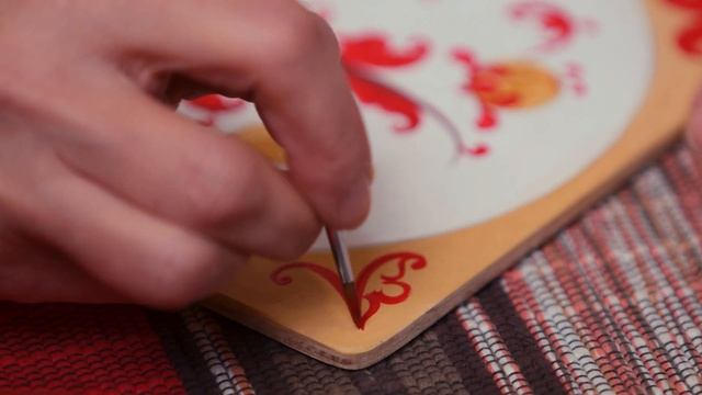 Урок по борецкой росписи по дереву