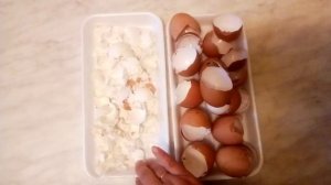 Удобный способ измельчения и хранения скорлупы от яиц.