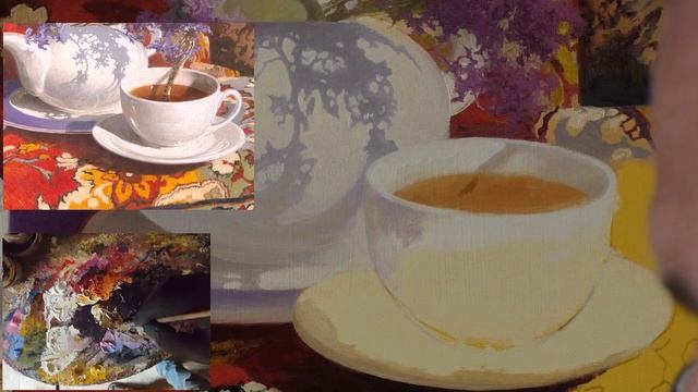 Как нарисовать чашку с чаем - Урок живописи маслом - Юрий Клапоух смотреть онлайн