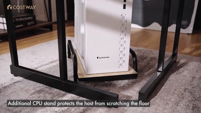 Costway L-Shaped Computer Desk with Tiltable Tabletop смотреть онлайн