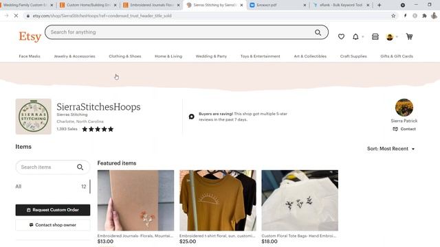 На чем вышивать, чтобы зарабатывать на Etsy - блокнот с вышивкой смотреть онлайн