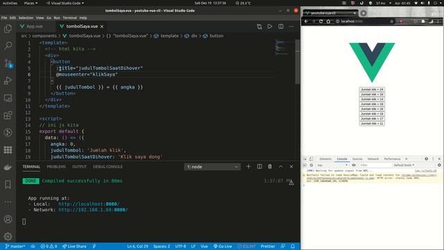 Tutorial Vue - Methods Property - Bahasa Indonesia