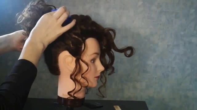 Романтическая прическа. Кудри. Romantic hairstyle for medium hair tutorial