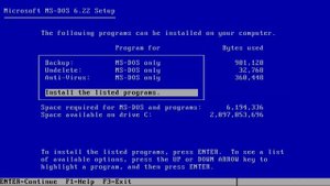 Установка MS DOS 6.22 с CD .