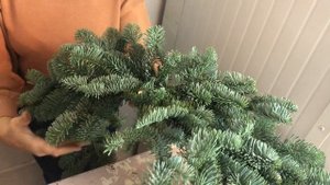 Как сделать новогоднюю гирлянду из нобилиса. Зимняя флористика