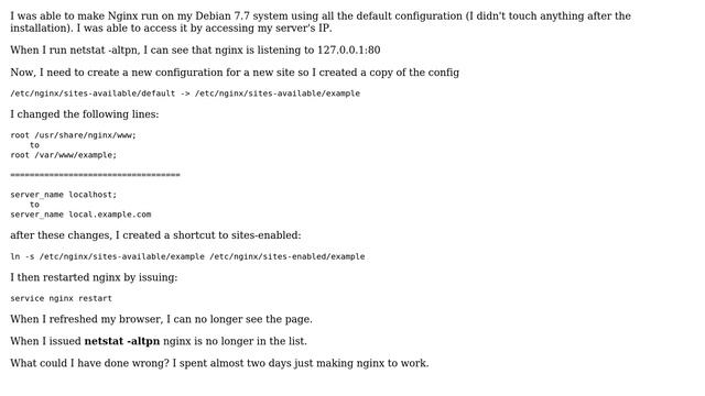 nginx stopped listening after restarting смотреть онлайн