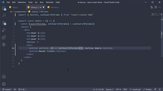 React Router Tutorial - 12 - Search Params
