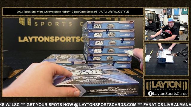 2023 Topps Star Wars Chrome Black Hobby 12 Box Case Break #5   GET THE PACK OR GET THE AUTO 24 SPOT смотреть онлайн