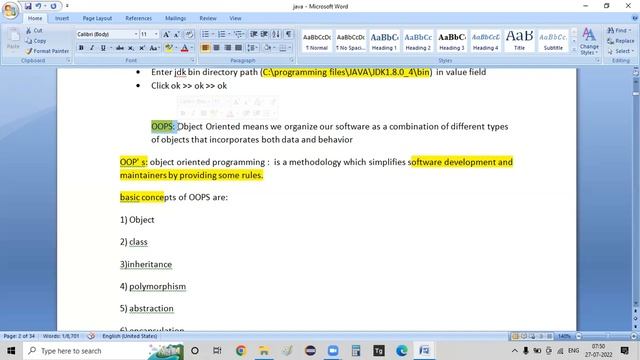 Overview on Variables, Data types, Class, Objects  || Java Tutorial for Beginners in Telugu
