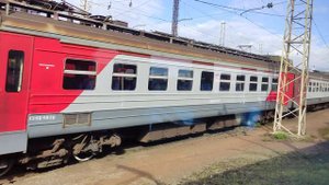 ТЧ-15 Санкт-Петербург-Балтийский из окна электропоезда ЭТ2-8009, 09.09.2022г. (4K UHD)