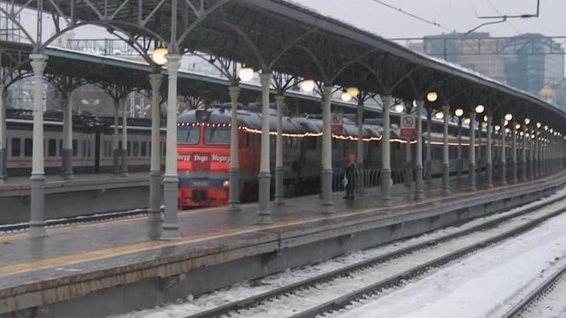 Самое паровозное утро на Белорусском вокзале! Поезд Деда Мороза в Москве!