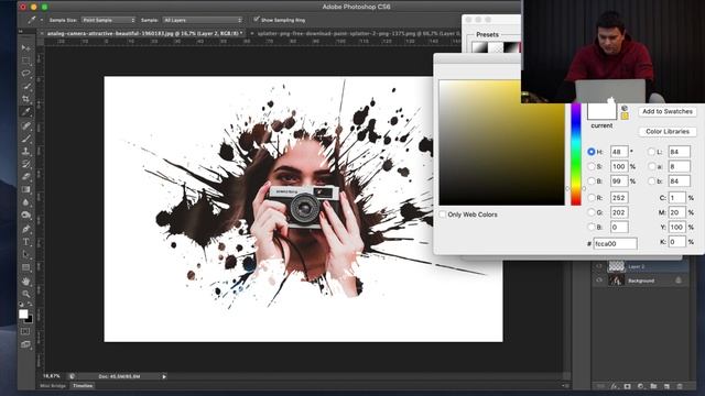 Ink Splash Photo Effect - Photoshop Tutorial смотреть онлайн