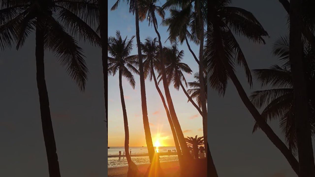 Beautiful sunset and Island life Boracay island #philippines #sunset #travel2024 #филиппины #ocean смотреть онлайн