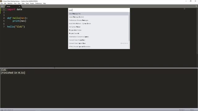 #04 - Python és Sublime text