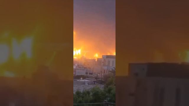 Пожар на нефтебазе.