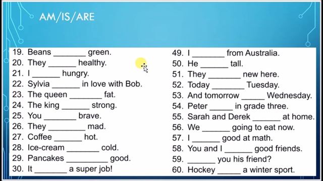 Вспомогательные глаголы to do и to be в настоящем времени. Структура there is, there are смотреть онлайн