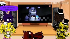 FNAF 1 + puppet reacts to some more fnaf animations (part 2)