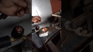 Пайка латунью эфеса для шпаги маф(мапп) газом