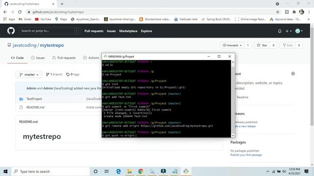 [2023] How to add file or project to GitHub using GIT bash | Commit and Push code to Github