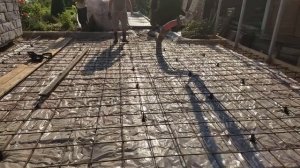 Подогрев дорожек у частного дома. заливка бетоном садовых дорожек и площадок для автомобиля.