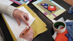 Последовательность изготовления панно в технике аппликация тканью