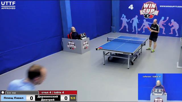 10:30 Плющ Павел 3-1 Деревинский Дмитрий   стол 4 Юг-1  07.04.21 смотреть онлайн