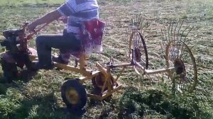 Самодельный адаптер и грабли ворошилка для мотоблока часть 2