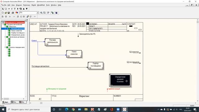 декомпозиция IDEF0 в BPWin смотреть онлайн