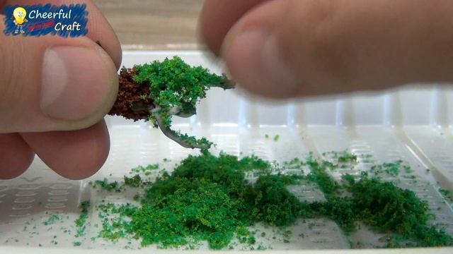 DIY diorama Amazing Landscape  How to make a miniature Tree Bushes and Grass for a diorama