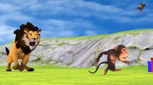 Funny Monkey Run Away Zombie Lion Escape Maze Game Lion Trapped in Cage | Gorilla Mystery Gift Game
