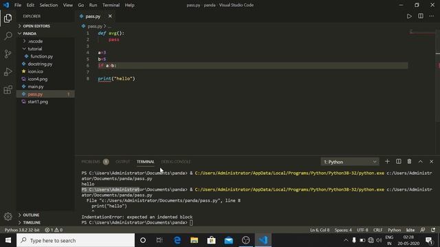 Pass Statement In Python. | Python Tutorial In Hindi #22 |